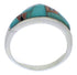 Sterling Silver Multicolor Turquoise Inlay Ring Size 6-3/4 VX36751